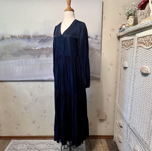 Mittoshop maxi abito blu goth - mittoshop,