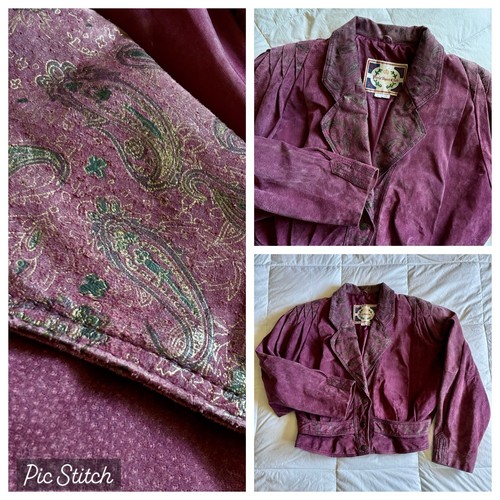 Giacca scamosciata paisley