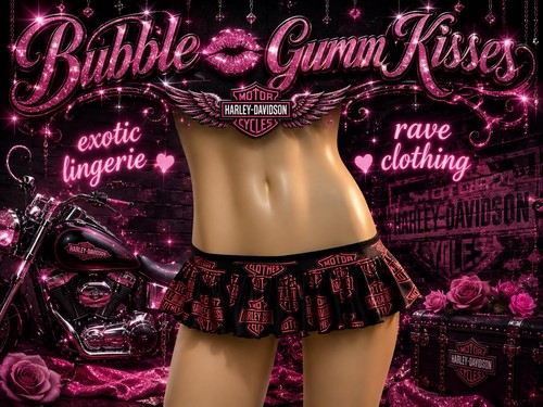 Micro minigonna nera rosa - , con