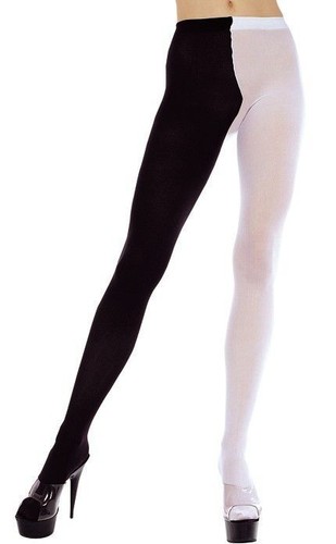 Collant jester bianco nero - collant, e